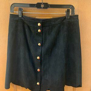 Alice + Olivia Black Suede Skirt